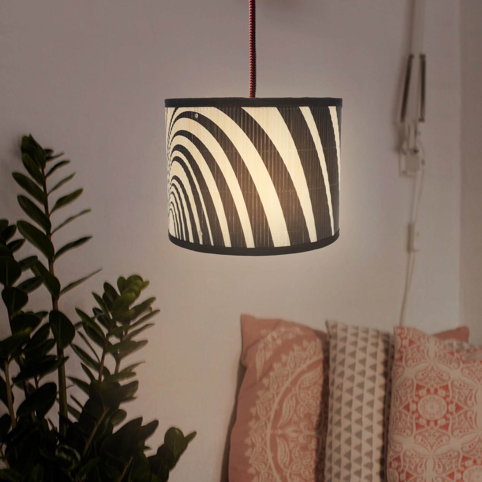 Geometric Lamp Shade - โคมไฟลายเรขาคณิต ฝาครอบไฟตกแต่ง ติดตั้งและถอดออกง่าย สำหรับห้องนอน ห้องนั่งเล่น อุปกรณ์เสริมโคมไฟ