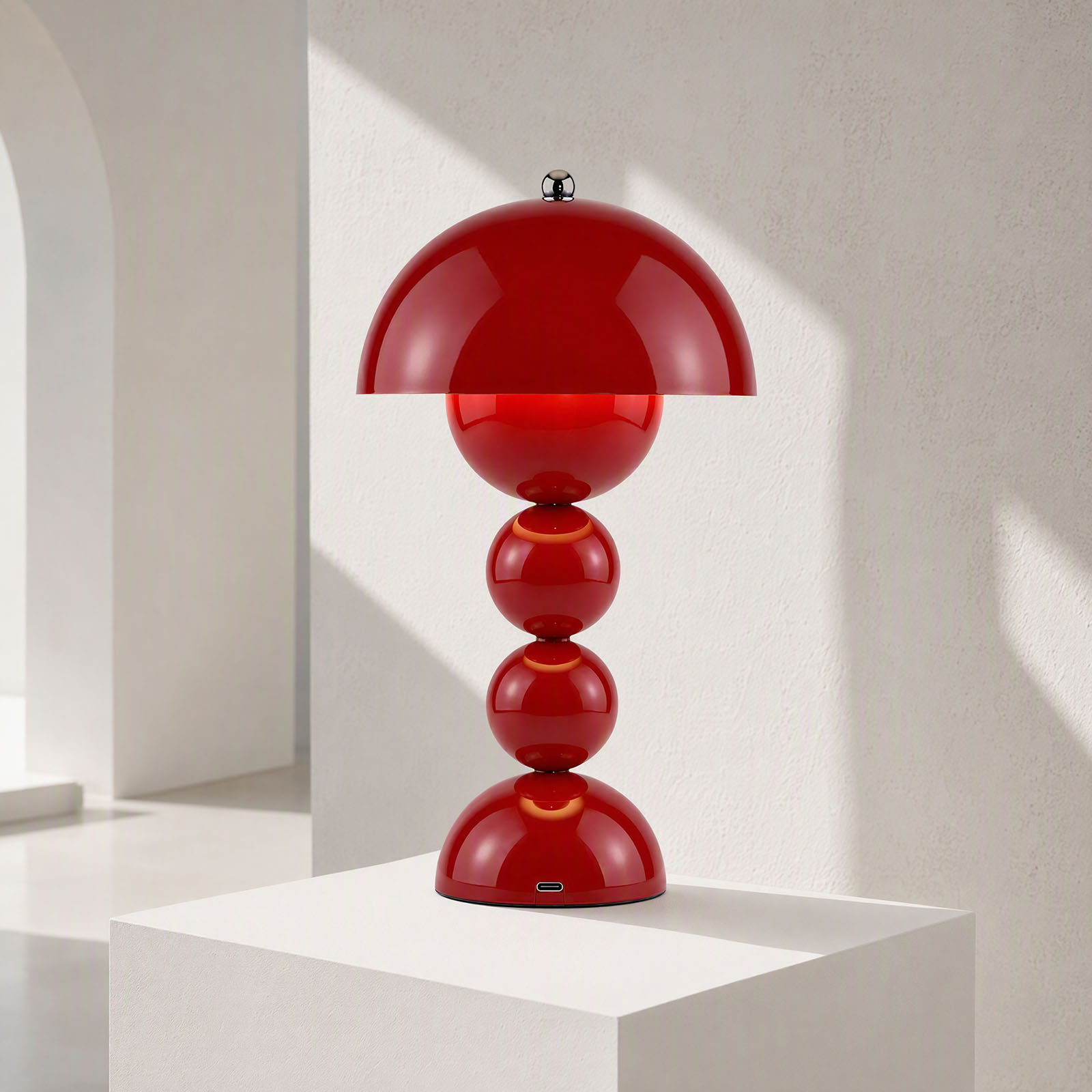 Mushroom Table Lamp - โคมไฟตั้งโต๊ะ LED รูปเห็ด USB 3 โหมดสี