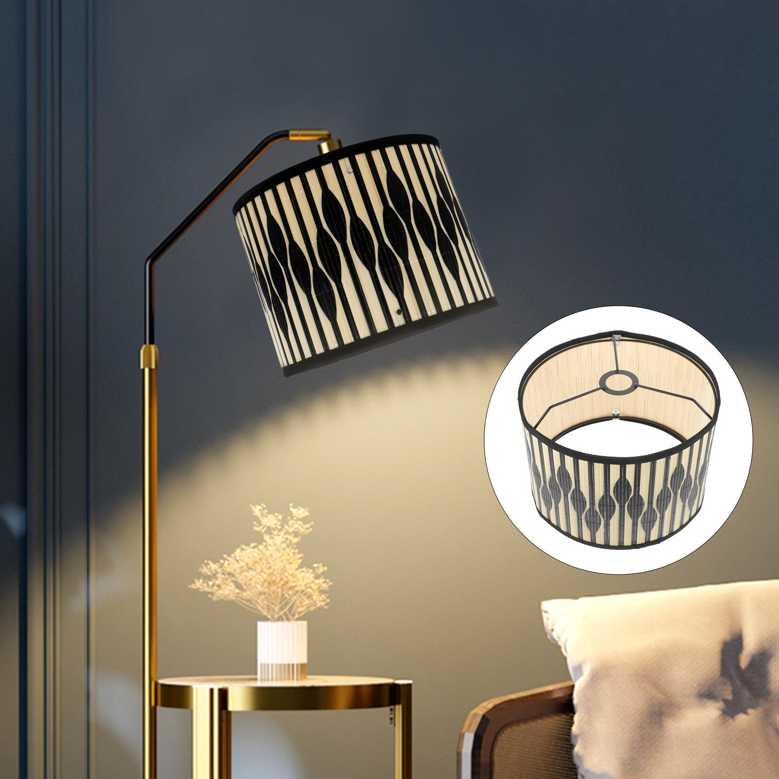 โคมไฟลายไม้ไผ่ โคมไฟลายเรขาคณิ - Geometric Lamp Shade บทวิจารณ์และราคา