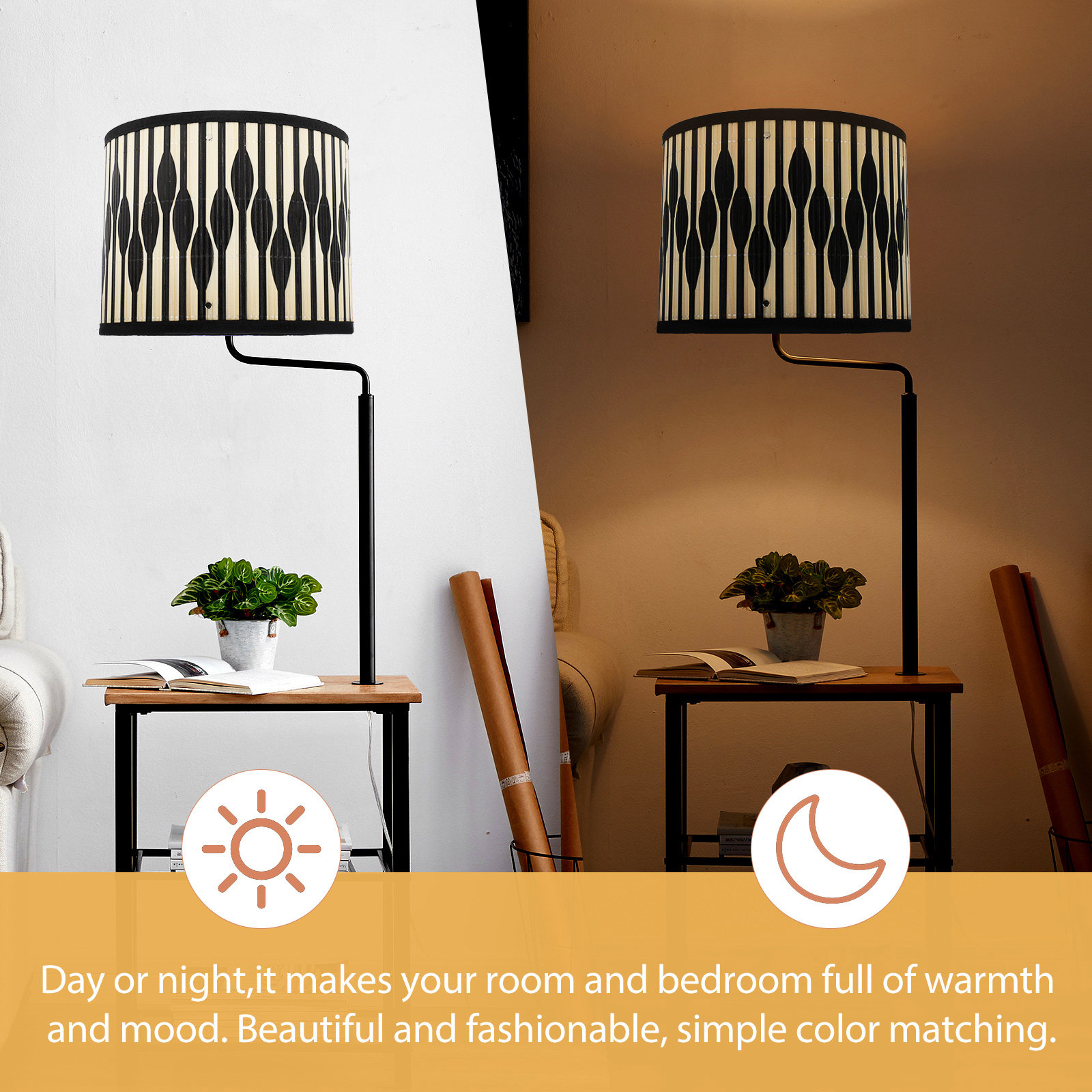 โคมไฟลายไม้ไผ่ โคมไฟลายเรขาคณิ - Geometric Lamp Shade บทวิจารณ์และราคา
