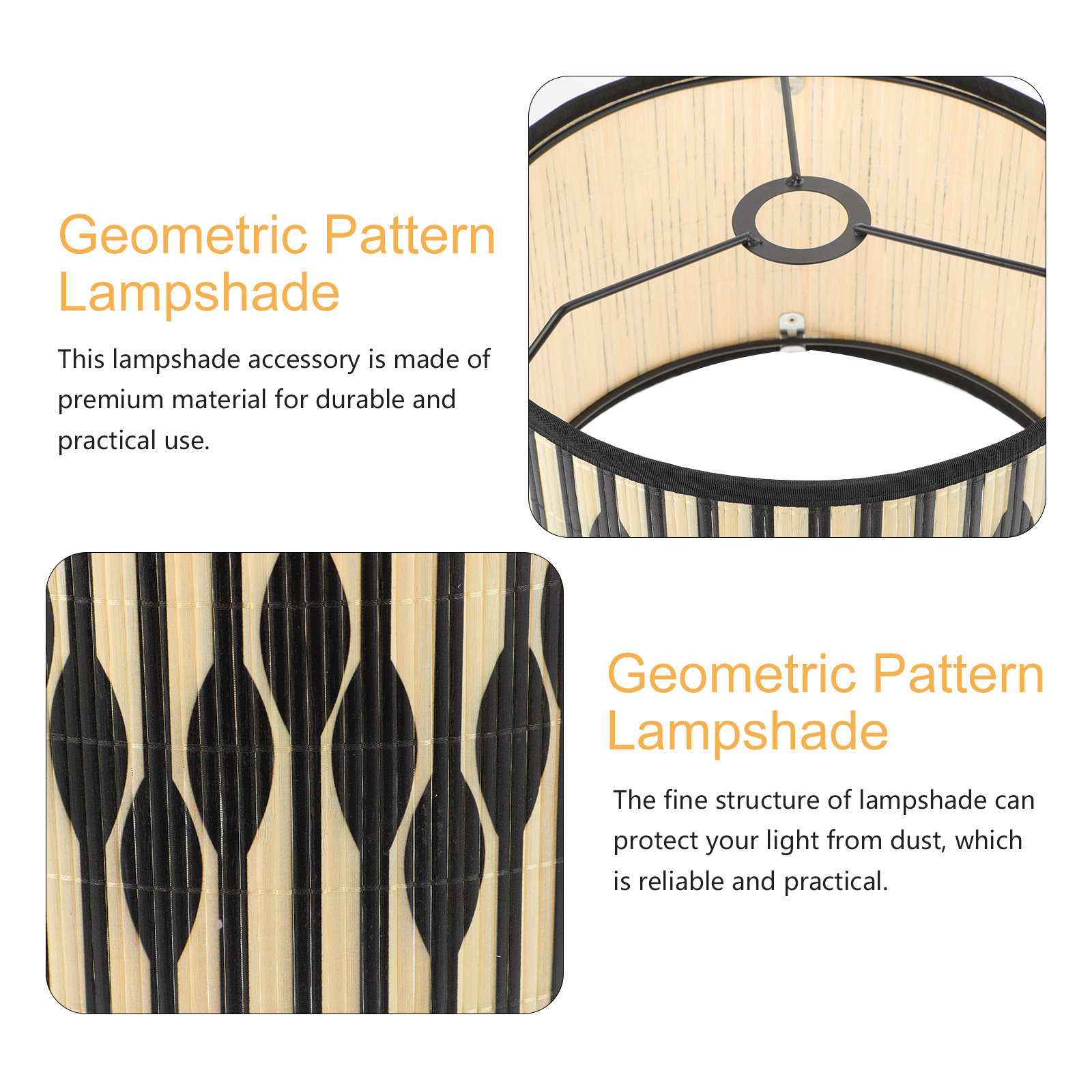 โคมไฟลายไม้ไผ่ โคมไฟลายเรขาคณิ - Geometric Lamp Shade บทวิจารณ์และราคา