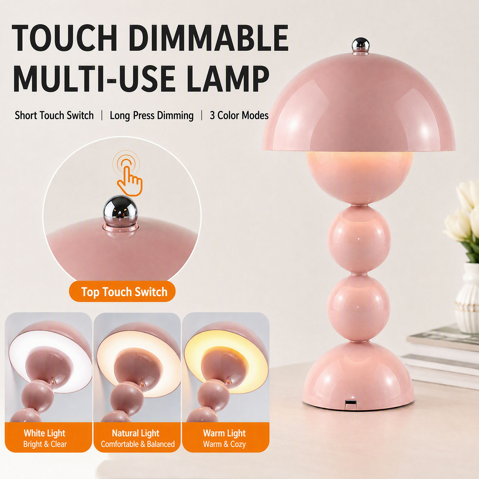 โคมไฟตั้งโต๊ะรูปเห็ดสไตล์วินเท - Lighting Decoration บทวิจารณ์และราคา