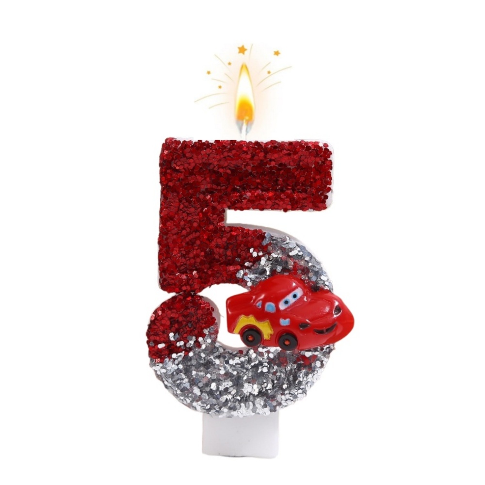 เทียนวันเกิดตัวเลข 0-9 แบบใหม่ - Lighting Mcqueen Birthday Decor บทวิจารณ์และราคา