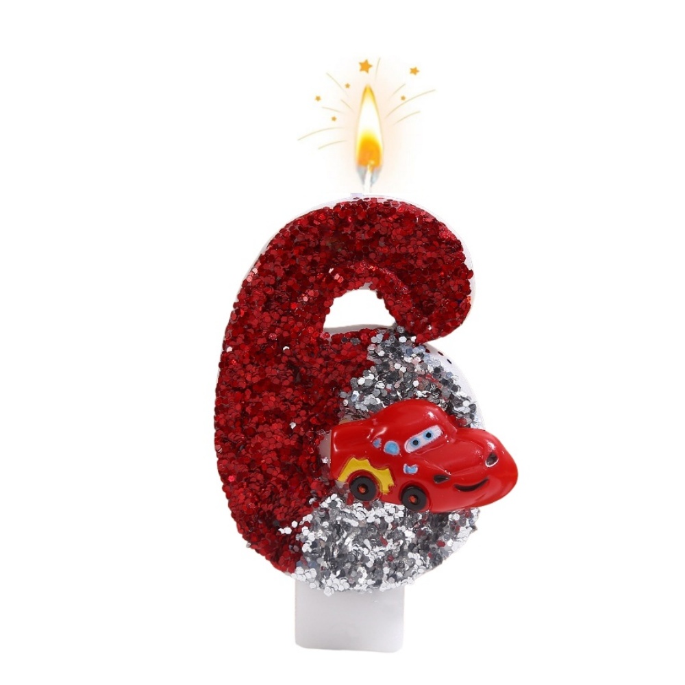 เทียนวันเกิดตัวเลข 0-9 แบบใหม่ - Lighting Mcqueen Birthday Decor บทวิจารณ์และราคา
