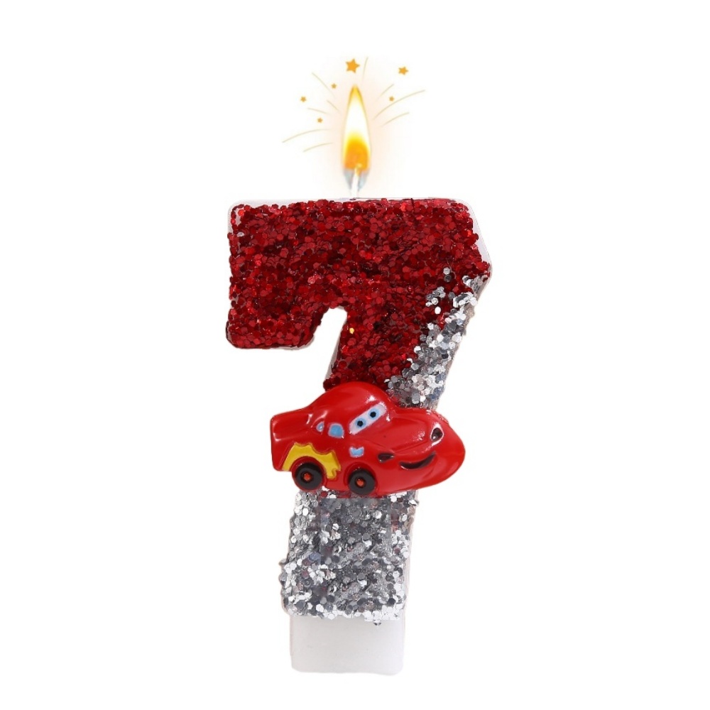 เทียนวันเกิดตัวเลข 0-9 แบบใหม่ - Lighting Mcqueen Birthday Decor บทวิจารณ์และราคา