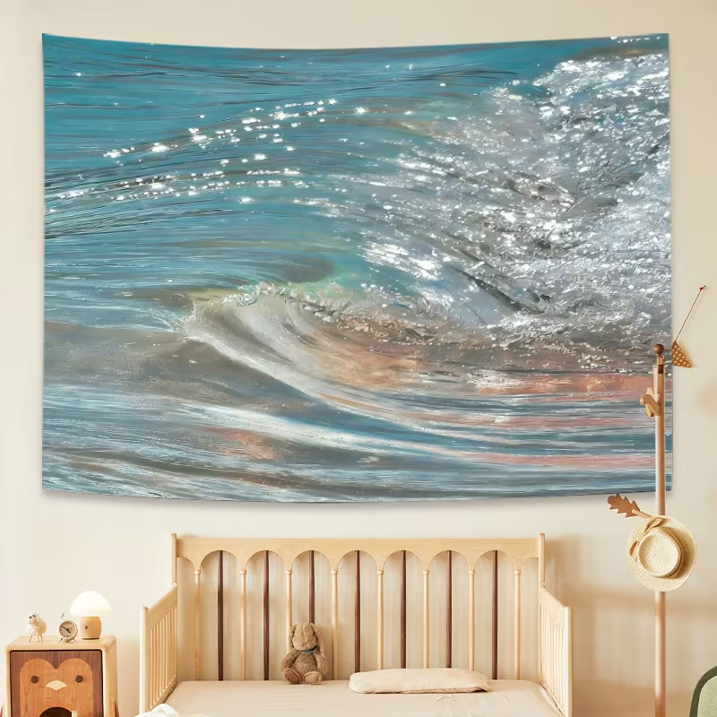 VIKAMA ภาพวาดสีน้ำมันสไตล์คลื่ - Lighting Home Decor Products บทวิจารณ์และราคา