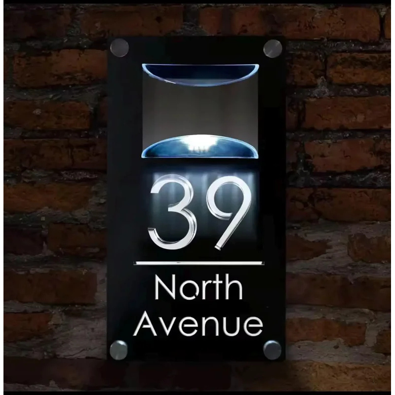 ป้ายเลขที่บ้านอะคริลิค LED พลั - Decor Lighting Address บทวิจารณ์และราคา