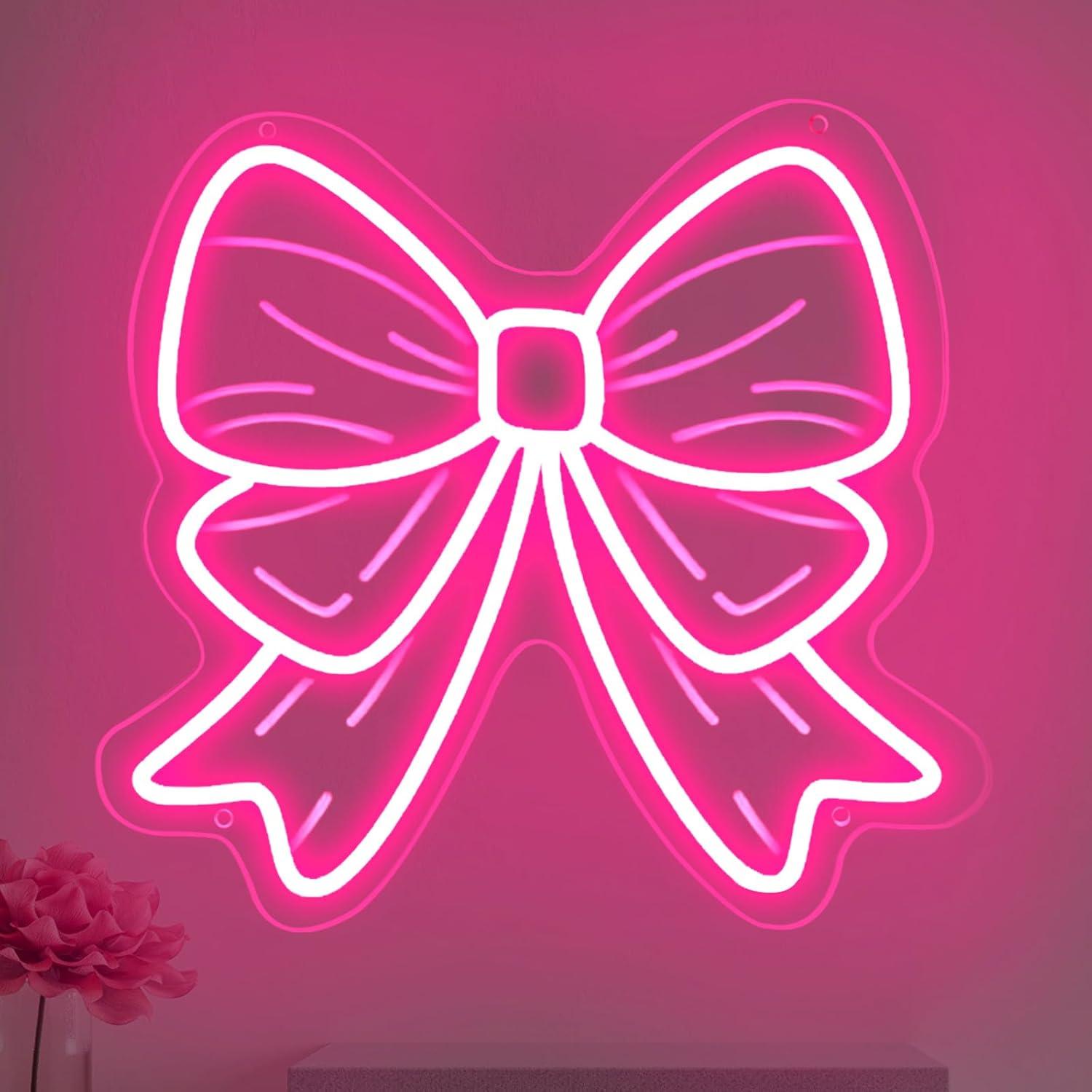 ป้ายไฟนีออนรูปโบว์ ไฟ LED ปรับ - Elegant Decor & Lighting Llc บทวิจารณ์และราคา