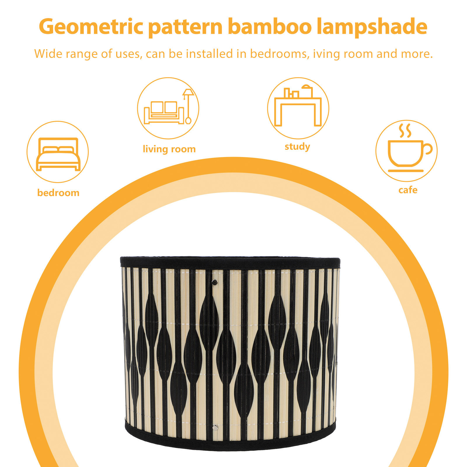 โคมไฟไม้ไผ่คุณภาพสูง ดีไซน์ลาย - Geometric Lamp Shade บทวิจารณ์และราคา