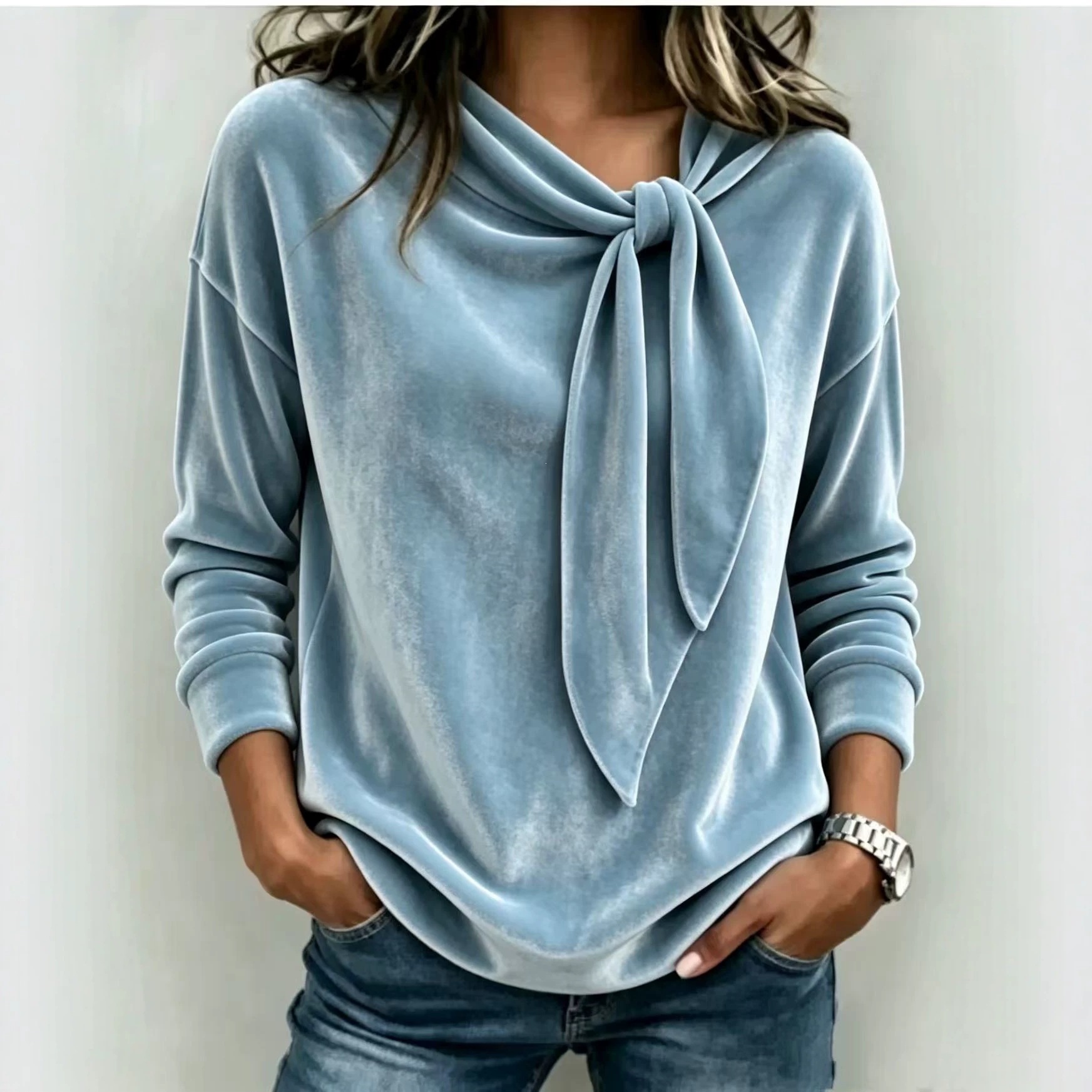 เสื้อเบลาส์แขนยาวผ้ากำมะหยี่สำ - Elegant Decor & Lighting Llc บทวิจารณ์และราคา