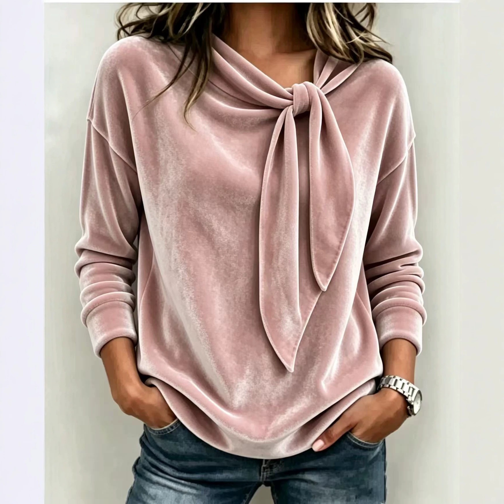 เสื้อเบลาส์แขนยาวผ้ากำมะหยี่สำ - Elegant Decor & Lighting Llc บทวิจารณ์และราคา